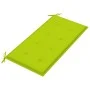 Teak wood garden bench with bright green cushion 112 cm by vidaXL, garden benches - Ref: Foro24-3062660, Price: 149,87 €, Dis...