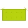 Teak wood garden bench with bright green cushion 112 cm by vidaXL, garden benches - Ref: Foro24-3062660, Price: 149,87 €, Dis...