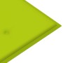 Teak wood garden bench with bright green cushion 112 cm by vidaXL, garden benches - Ref: Foro24-3062660, Price: 152,07 €, Dis...