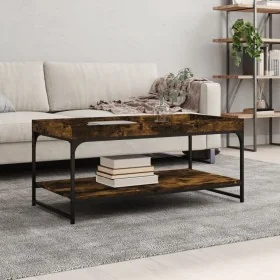 Mesa de centro madera de ingeniería roble ahumado 100x49x45 cm de vidaXL, Mesas de centro - Ref: Foro24-832805, Precio: 44,71...