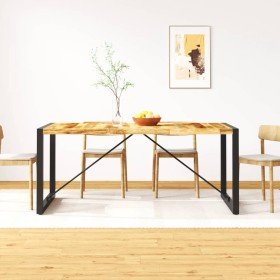 Mesa de comedor de madera maciza de mango rugosa 180 cm Mesa de comedor de madera maciza de mango rugosa 180 cm