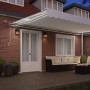 Toldo Retráctil Blanco 500 x 300 cm Tela y Metal