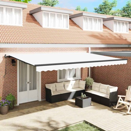 Toldo Manual Blanco 500 x 300 cm tela
