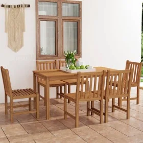 Garten-Essgruppe 7-teilig aus massivem Teakholz von vidaXL, Gartensets - Ref: Foro24-3059938, Preis: 893,48 €, Rabatt: %