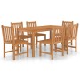 Garten-Essgruppe 7-teilig aus massivem Teakholz von vidaXL, Gartensets - Ref: Foro24-3059938, Preis: 916,43 €, Rabatt: %