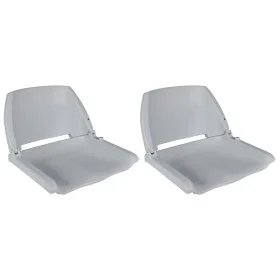 Bootssitz klappbare Rückenlehne ohne Kissen 2 Einheiten grau 41x51x48 cm von vidaXL, Teile für Segelboote - Ref: Foro24-27910...