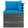 Corner sofa made of garden pallets with pine wood cushions by vidaXL, Modular outdoor sofas - Ref: Foro24-3061651, Price: 117...