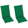 Garden chairs 2 pcs with green cushions solid teak wood by vidaXL, Garden chairs - Ref: Foro24-3062381, Price: 272,82 €, Disc...