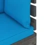 Corner sofa made of garden pallets with pine wood cushions by vidaXL, Modular outdoor sofas - Ref: Foro24-3061651, Price: 117...