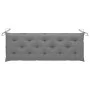 3-Sitzer-Gartenbank aus grauem Eukalyptusholz und 150 cm Kissen von vidaXL, Gartenbänke - Ref: Foro24-3061066, Preis: 217,97 ...