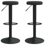 Taburetes de cocina 2 unidades terciopelo negro