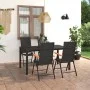Garden dining set 5 pieces black and brown by vidaXL, Garden sets - Ref: Foro24-3060084, Price: 461,66 €, Discount: %