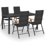5-teiliges Garten-Esszimmerset in Schwarz und Braun von vidaXL, Gartensets - Ref: Foro24-3060084, Preis: 446,20 €, Rabatt: %
