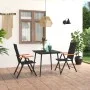 Juego de comedor para jardín 3 piezas negro y marrón de vidaXL, Conjuntos de jardín - Ref: Foro24-3060088, Precio: 248,99 €, ...
