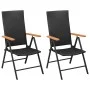 Juego de comedor para jardín 3 piezas negro y marrón de vidaXL, Conjuntos de jardín - Ref: Foro24-3060088, Precio: 248,99 €, ...