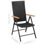 Juego de comedor para jardín 3 piezas negro y marrón de vidaXL, Conjuntos de jardín - Ref: Foro24-3060088, Precio: 248,99 €, ...