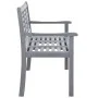 3-seater eucalyptus wood garden bench in gray with cushion, 150 cm by vidaXL, garden benches - Ref: Foro24-3061068, Price: 22...
