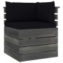 Corner sofa made of garden pallets with pine wood cushions by vidaXL, Modular outdoor sofas - Ref: Foro24-3061654, Price: 122...