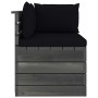 Corner sofa made of garden pallets with pine wood cushions by vidaXL, Modular outdoor sofas - Ref: Foro24-3061654, Price: 122...