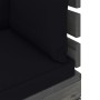 Corner sofa made of garden pallets with pine wood cushions by vidaXL, Modular outdoor sofas - Ref: Foro24-3061654, Price: 122...