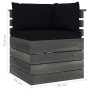 Corner sofa made of garden pallets with pine wood cushions by vidaXL, Modular outdoor sofas - Ref: Foro24-3061654, Price: 122...