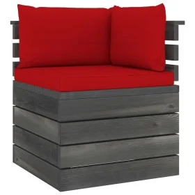 Corner sofa made of garden pallets with pine wood cushion by vidaXL, Modular outdoor sofas - Ref: Foro24-3061653, Price: 114,...