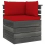 Corner sofa made of garden pallets with pine wood cushion by vidaXL, Modular outdoor sofas - Ref: Foro24-3061653, Price: 114,...