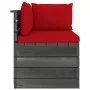 Corner sofa made of garden pallets with pine wood cushion by vidaXL, Modular outdoor sofas - Ref: Foro24-3061653, Price: 114,...