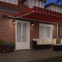 Toldo Retráctil Manual Naranja y marrón 500 x 350 cm tela