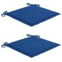Silla mecedora de madera maciza de teca con cojín azul royal de vidaXL, Sillas de jardín - Ref: Foro24-3062767, Precio: 162,0...