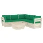 6-teilige Gartenmöbel aus Paletten und Kissen aus Tannenholz von vidaXL, Gartensets - Ref: Foro24-3063533, Preis: 472,38 €, R...