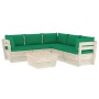 6-teilige Gartenmöbel aus Paletten und Kissen aus Tannenholz von vidaXL, Gartensets - Ref: Foro24-3063533, Preis: 485,69 €, R...