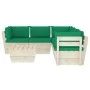 6-teilige Gartenmöbel aus Paletten und Kissen aus Tannenholz von vidaXL, Gartensets - Ref: Foro24-3063533, Preis: 472,38 €, R...
