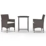 Garten-Bistro-Set 3-teilig PE-Rattan braun gehärtetes Glas von vidaXL, Gartensets - Ref: Foro24-3058381, Preis: 186,64 €, Rab...