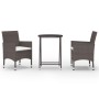 Garten-Bistro-Set 3-teilig PE-Rattan braun gehärtetes Glas von vidaXL, Gartensets - Ref: Foro24-3058381, Preis: 189,26 €, Rab...