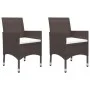 Garten-Bistro-Set 3-teilig PE-Rattan braun gehärtetes Glas von vidaXL, Gartensets - Ref: Foro24-3058381, Preis: 186,64 €, Rab...