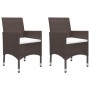 Garten-Bistro-Set 3-teilig PE-Rattan braun gehärtetes Glas von vidaXL, Gartensets - Ref: Foro24-3058381, Preis: 189,26 €, Rab...