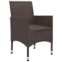 Garten-Bistro-Set 3-teilig PE-Rattan braun gehärtetes Glas von vidaXL, Gartensets - Ref: Foro24-3058381, Preis: 186,64 €, Rab...