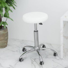 Silla de oficina giratoria de cuero sintético blanco Silla de oficina giratoria de cuero sintético blanco