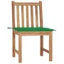 Gartenstühle 2 Einheiten aus massivem Teakholz mit Kissen von vidaXL, Gartenstühle - Ref: Foro24-3062921, Preis: 221,08 €, Ra...