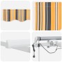 Toldo Retráctil Multicolor 500 x 350 cm Tela y Metal