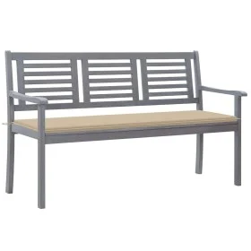 3-seater garden bench in gray eucalyptus wood and 150 cm cushion by vidaXL, garden benches - Ref: Foro24-3061053, Price: 216,...