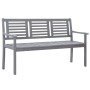 3-seater garden bench in gray eucalyptus wood and 150 cm cushion by vidaXL, garden benches - Ref: Foro24-3061053, Price: 225,...