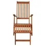Garden lounger with footrest and cushion in solid acacia wood by vidaXL, Loungers - Ref: Foro24-3064027, Price: 138,45 €, Dis...