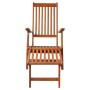 Tumbona de jardín con reposapiés y cojín madera maciza acacia de vidaXL, Tumbonas - Ref: Foro24-3064027, Precio: 141,98 €, De...