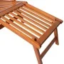 Garden lounger with footrest and cushion in solid acacia wood by vidaXL, Loungers - Ref: Foro24-3064027, Price: 138,45 €, Dis...