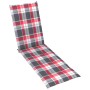 Tumbona de jardín con reposapiés y cojín madera maciza acacia de vidaXL, Tumbonas - Ref: Foro24-3064027, Precio: 141,98 €, De...