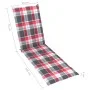 Garden lounger with footrest and cushion in solid acacia wood by vidaXL, Loungers - Ref: Foro24-3064027, Price: 138,45 €, Dis...