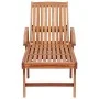 Sun lounger with red cushion solid teak wood by vidaXL, Loungers - Ref: Foro24-3063015, Price: 295,25 €, Discount: %