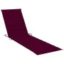 Sun lounger with red cushion solid teak wood by vidaXL, Loungers - Ref: Foro24-3063015, Price: 295,25 €, Discount: %